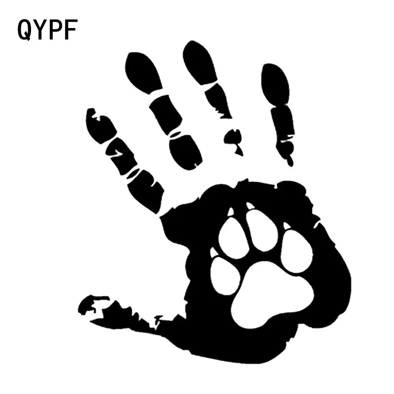QYPF 13 7*16 3 см Собака Лапы и руки автомобиля стикер высокое качество виниловое