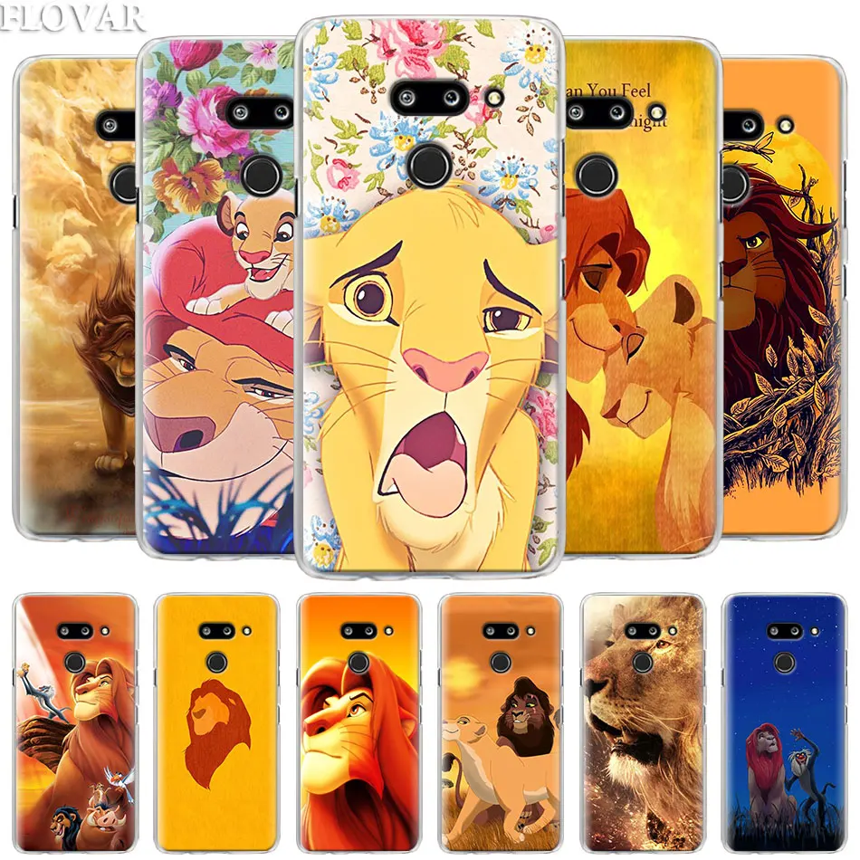 

Lion King Simba Phone Cases for LG G6 G7 Plus G8 ThinQ V40 V50 ThinQ Q6 Q7 Q8 Hard PC Case Coque