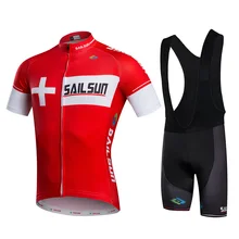 Горячие Для мужчин велосипед Джерси или велосипедные шорты красные, черные MTB Team Велоспорт Топ Pro велосипед короткий рукав Костюмы дышащая