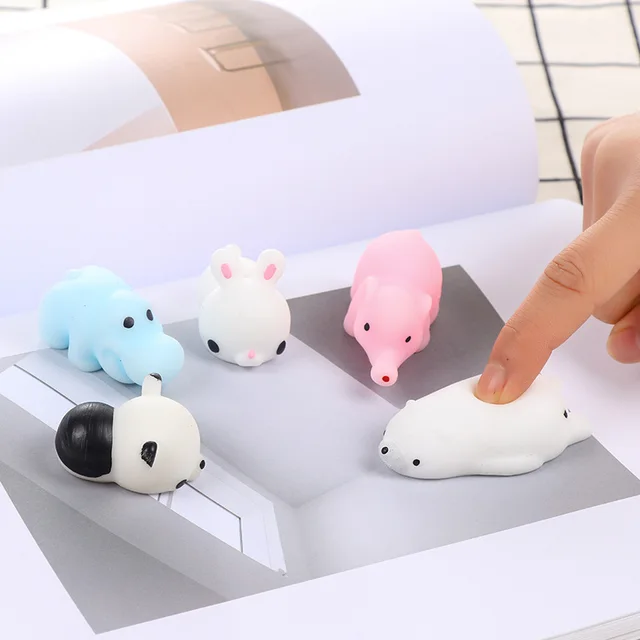 1pcs antistress ball Mini Squeeze Toy Squishy cat Cute Kawaii doll Stretchy Animal Healing Stress Hand Fidget vent 3