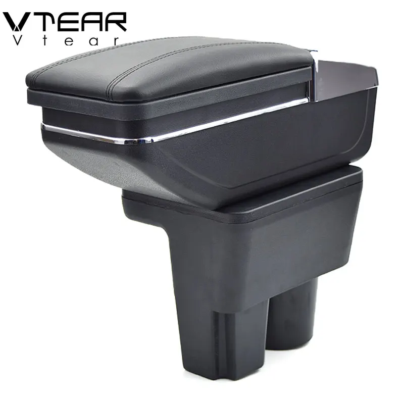 

Vtear For Suzuki liana A6 car armrest usb interface arm rest leather storage box center centre console rise raised accessories
