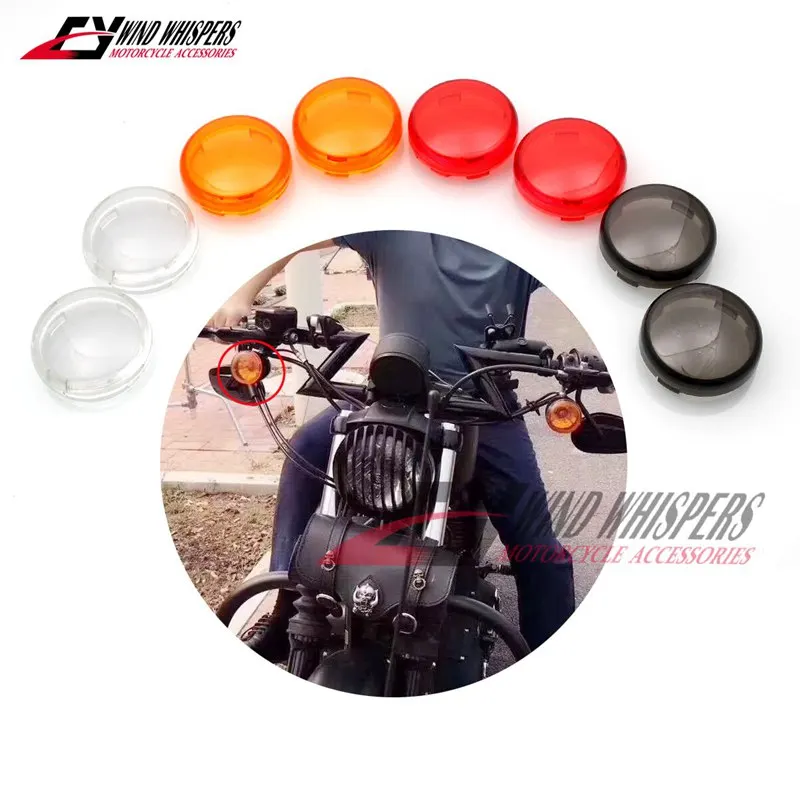 Светильник указателя поворота крышка объектива для Harley Dyna Softail Sportster 1200 883 48 XL Fat boy Electra Heritage Road King v-стержень