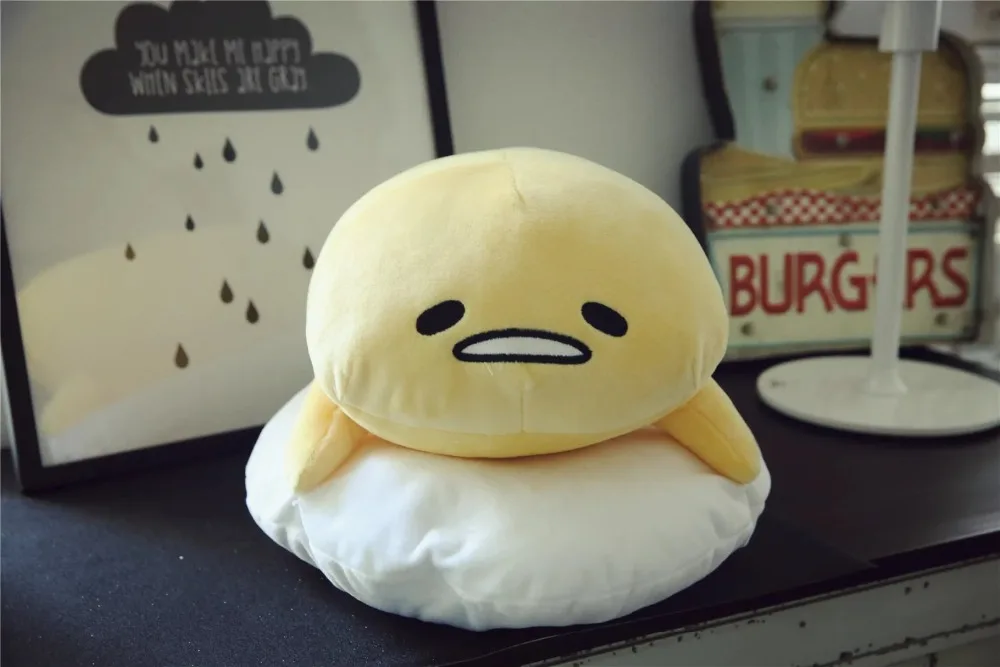 1 шт. 50*40 см Gudetama ленивое яйцо плюшевые игрушки яйца jun яичный желток брат большая кукла подушка ленивые шары мягкая игрушка для Рождественский подарок