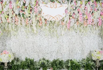 

Photocall For Weddings Thin Vinyl Photographic Background Sweet Love Backdrop Flowers Lawn Decor