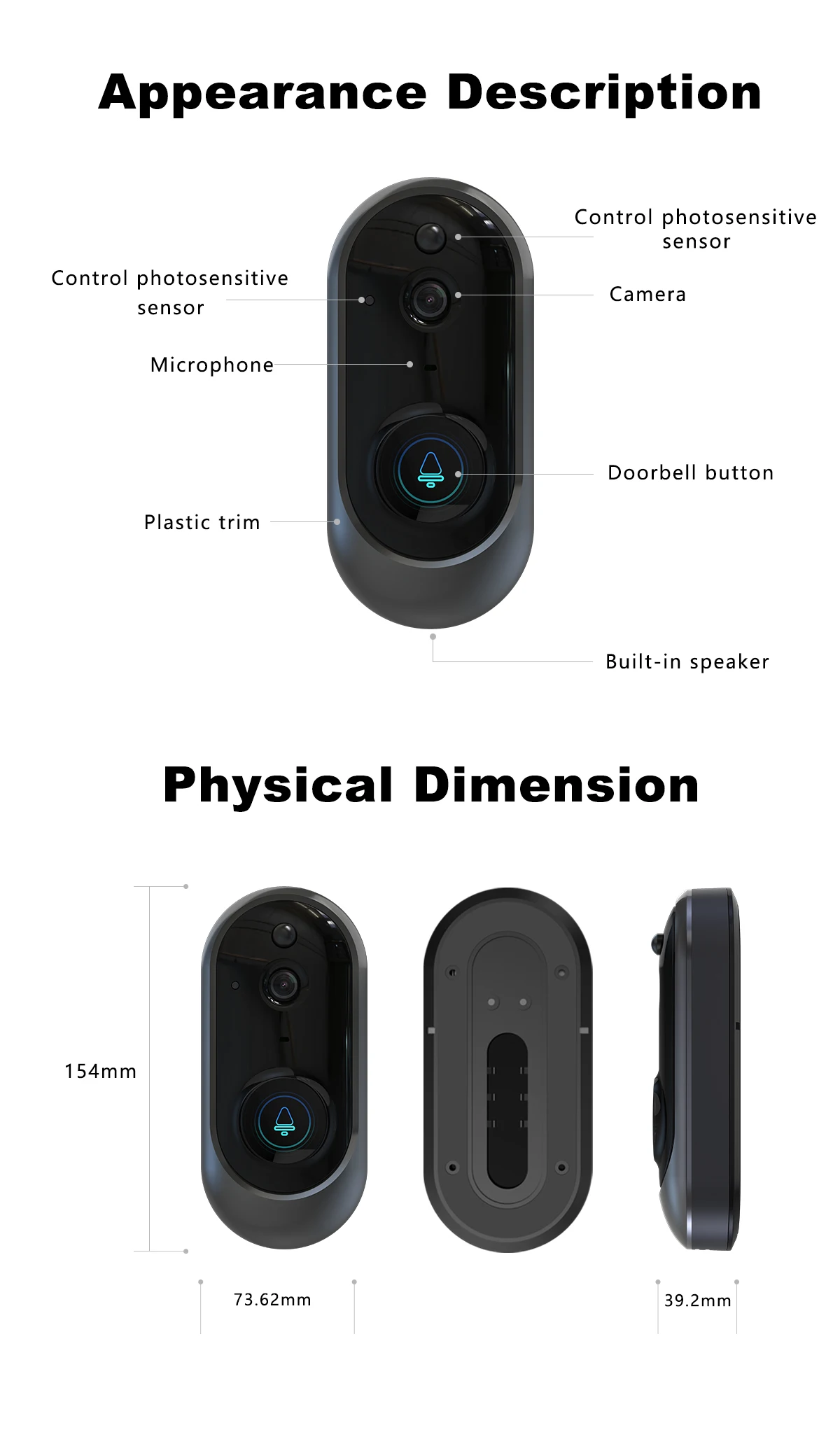 MR108 беспроводная камера Wi-Fi для дверного звонка Беспроводная HD 720P видео wifi дверной звонок кольцо с chime IR ночного видения беспроводной 2,4/5 android