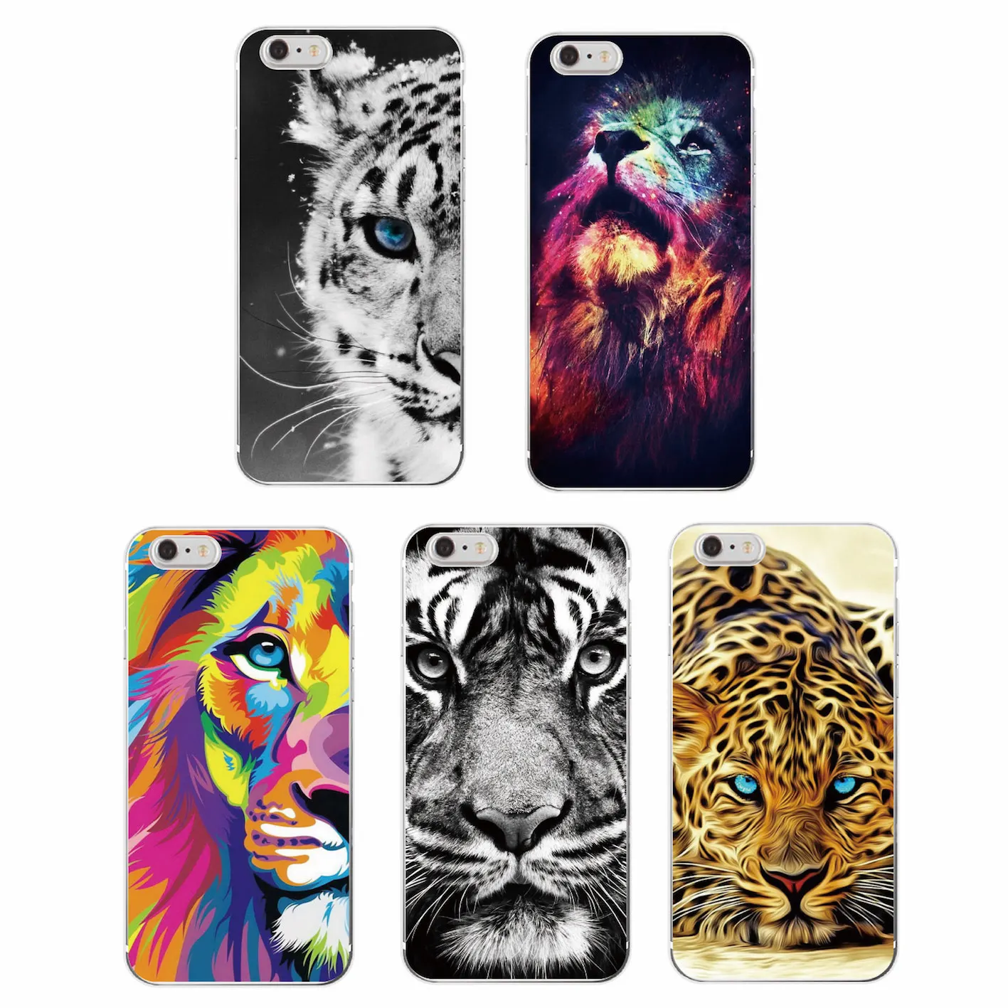 

For iPhone 11 Pro Max 7 7Plus 6 6S 5 5S 8 8Plus X XS Max Fashion Lion Tiger panther Leopard Soft TPU Case Coque Fundas