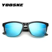 YOOSKE мужские винтажные Поляризованные солнцезащитные очки, женские негабаритные солнцезащитные очки, мужские Брендовые очки для вождения, зеркальные линзы, очки