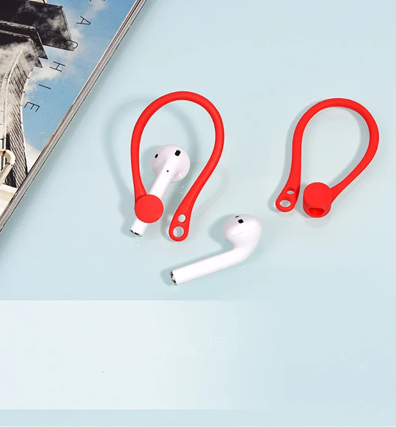 1 Pair Silicone Anti-lost In-Ear Eartips Earbuds Ear Hook Earphone Earhook Holder for Apple Airpods Air Pods Accessories