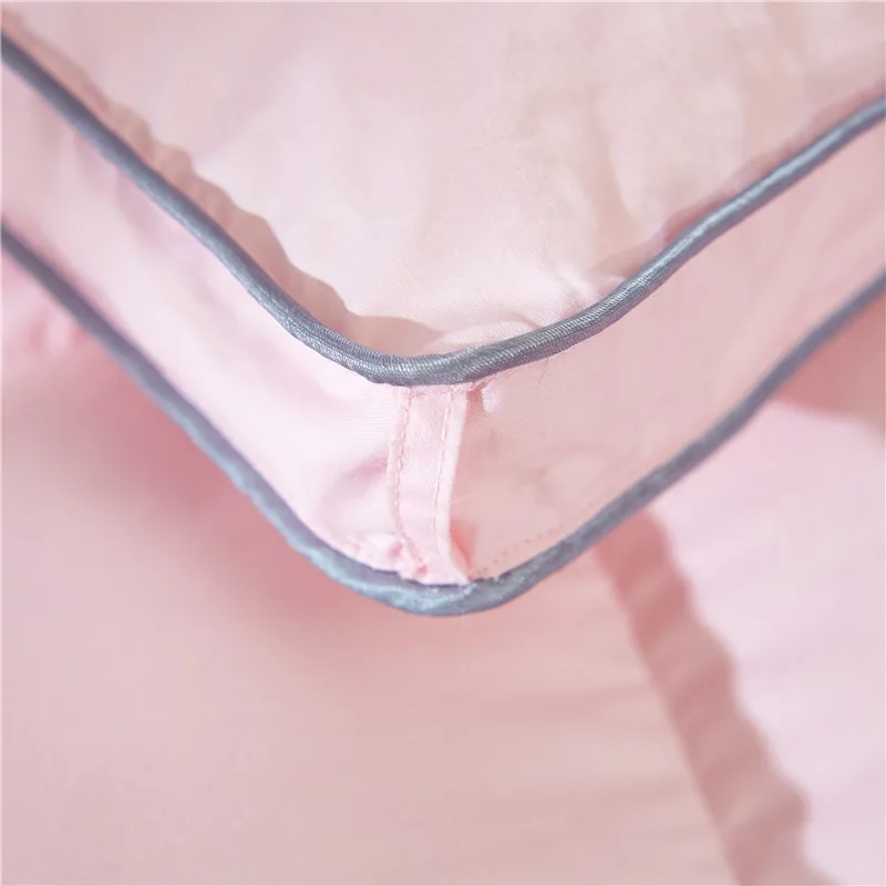 Белый, розовый, бархатный пуховик, зимнее плотное пуховое одеяло, постельные принадлежности, Твин, королева, Королевский размер, одеяло для зимы/осени/лета