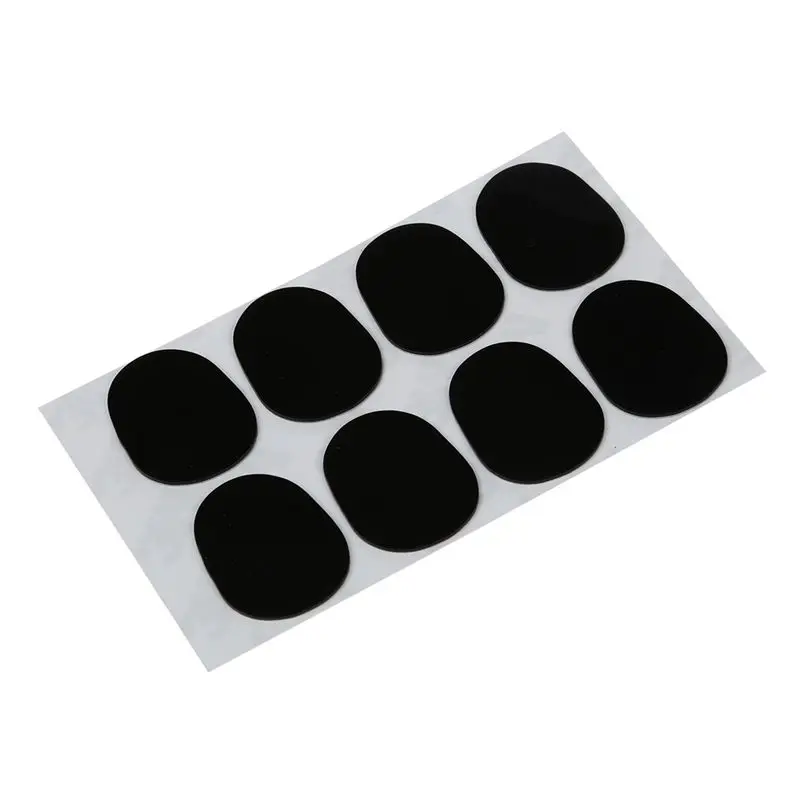 

8pcs Alto/Tenor Saxophone Sax Mouthpiece Patches Pads Cushions Black---0.8mm