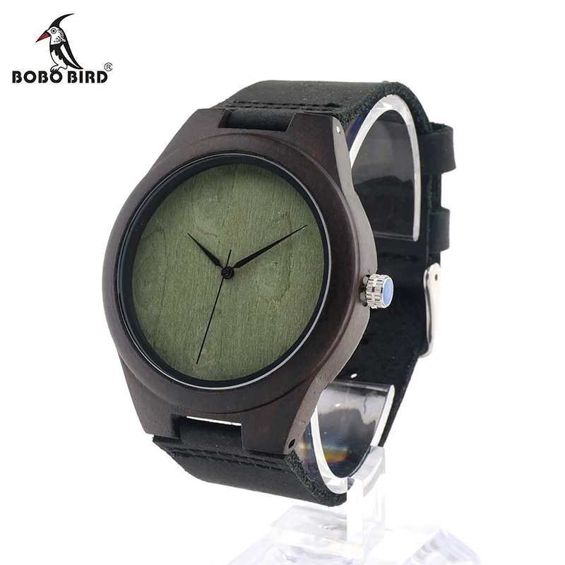 BOBO BIRD V-F04 Natural Minimalism Luxury Simplicity Bamboo Wooden Watches for Men Leather Quartz Watch as Mens Gift