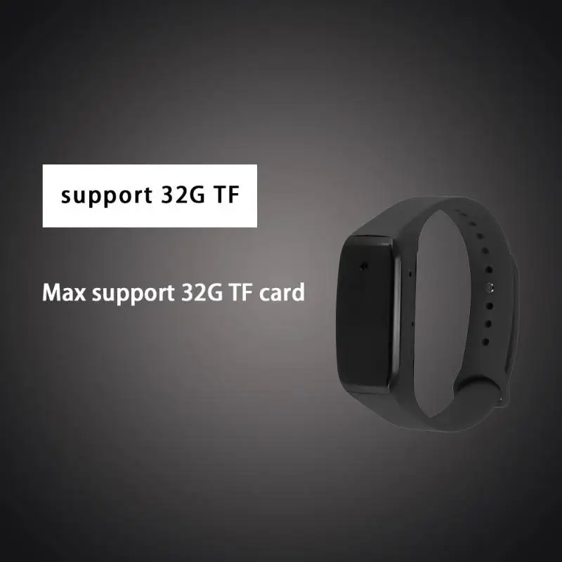 

Mini Camcorder 1080P HD Camera Wristband Support 32G TF Card Voice Video Recording Smart Wearable Device Bracelet