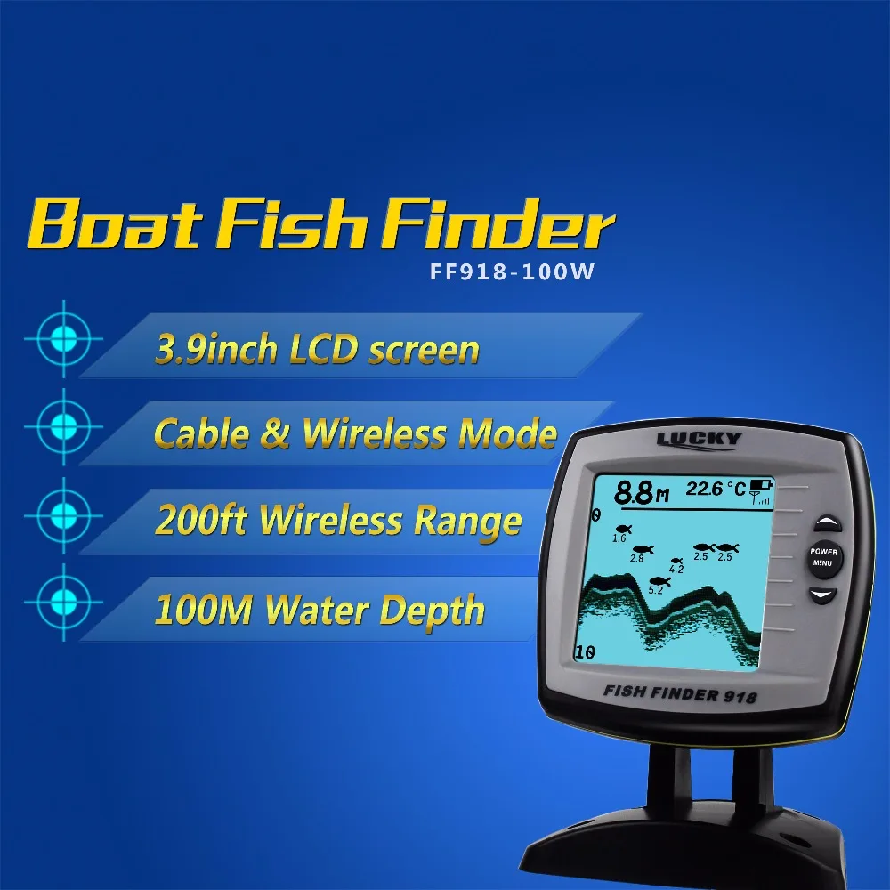 Эхолот LUCKY Fish Finder проводной/беспроводной 2 в 1 эхолот глубины датчик