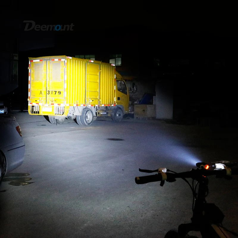 Deemount Велосипедное переднее освещение 8,4 в фара 2LED 350 люмен опционально#18650 Батарейный блок 8,4/5,0 в выход 1A зарядное устройство фонарик для велосипеда