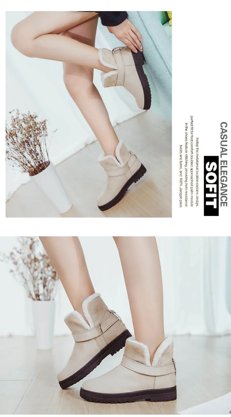 Bota Feminina/женские зимние ботинки; женские ботильоны для женщин; зимняя обувь; женские зимние ботинки; Цвет Черный; botas mujer; большие размеры 35-44 ботинки женские обувь женская женская зимняя обувь