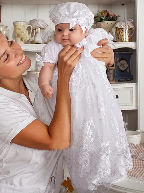 new white lace infant