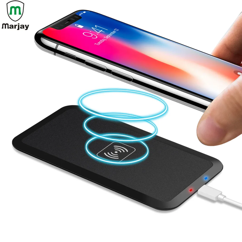

Marjay Qi Wireless Charger For iPhone X 8 XS Max XR Samsung S9 S8 Plus Xiaomi Mix 3 2s Huawei Mate 20 Pro Wireless Charging Pad