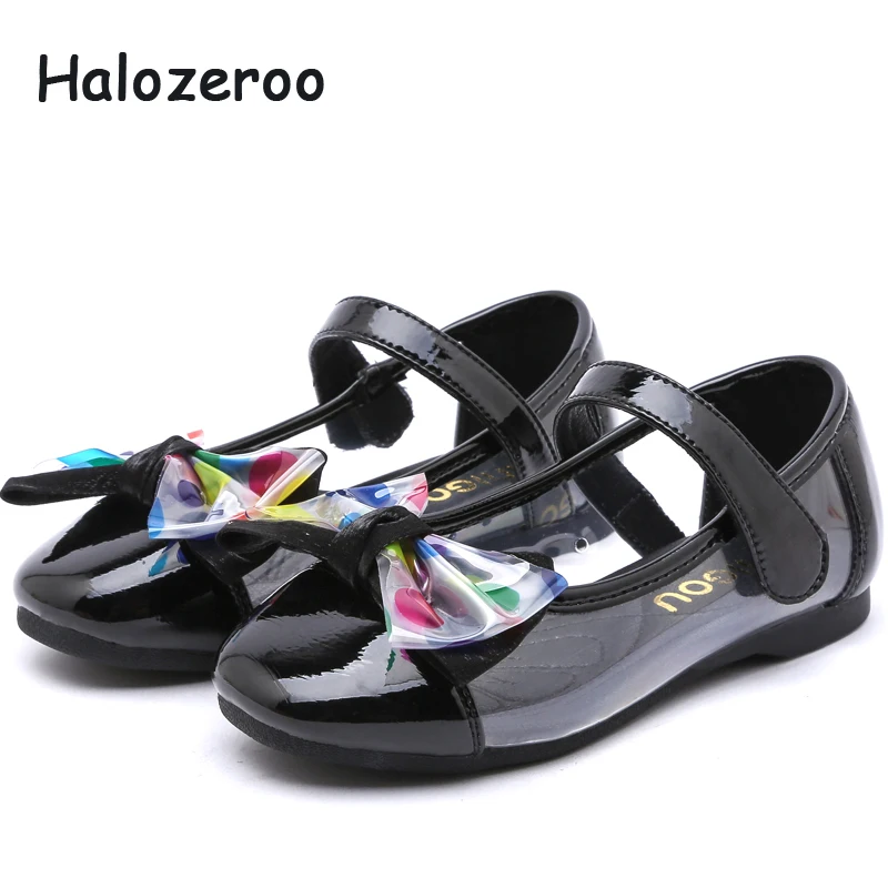 

Spring New Baby Girls Bow Shoes Kids Dance Brand Shoes Children Princess Flats Pu Leather Black Shoes Fashion Mary Jane 2019