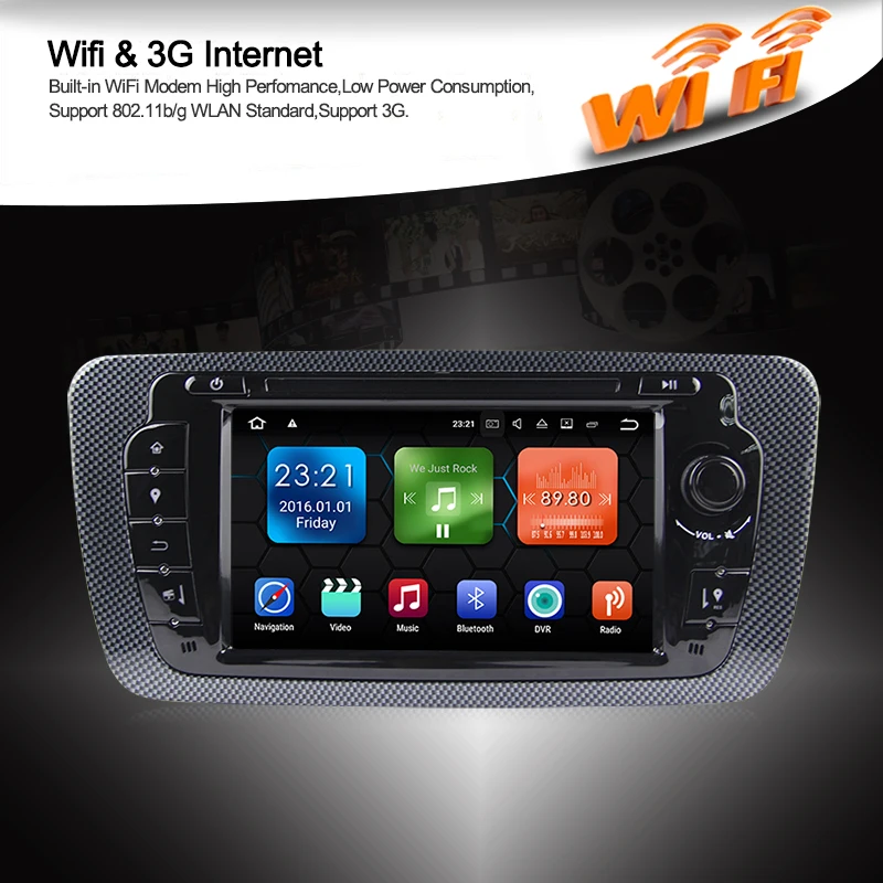 Clearance 4G RAM Android 9.0 Car DVD GPS Navigator For SEAT Ibiza 2009 2010 2011 2012 2013 car stereo radio with wifi bluetooth 10