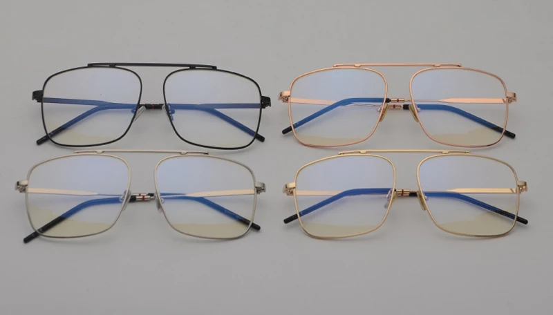 big eye glasses square frame men metal myopia detail (2)