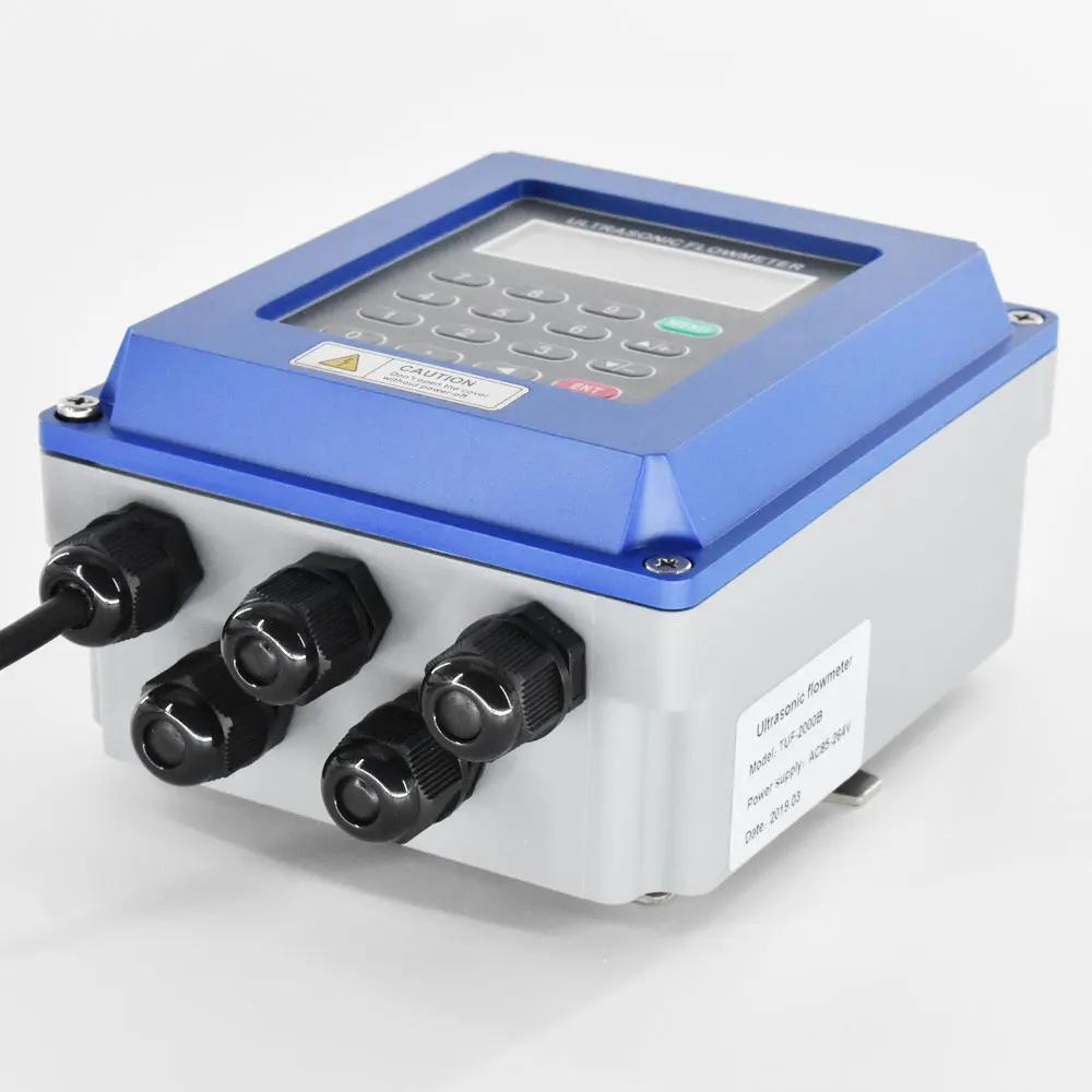 US $223.25 New generation Digital Wall Mounted Clamp On Ultrasonic Water Flow Meter Flowmeter with Heat Meter TUF2000B DN50DN700mm