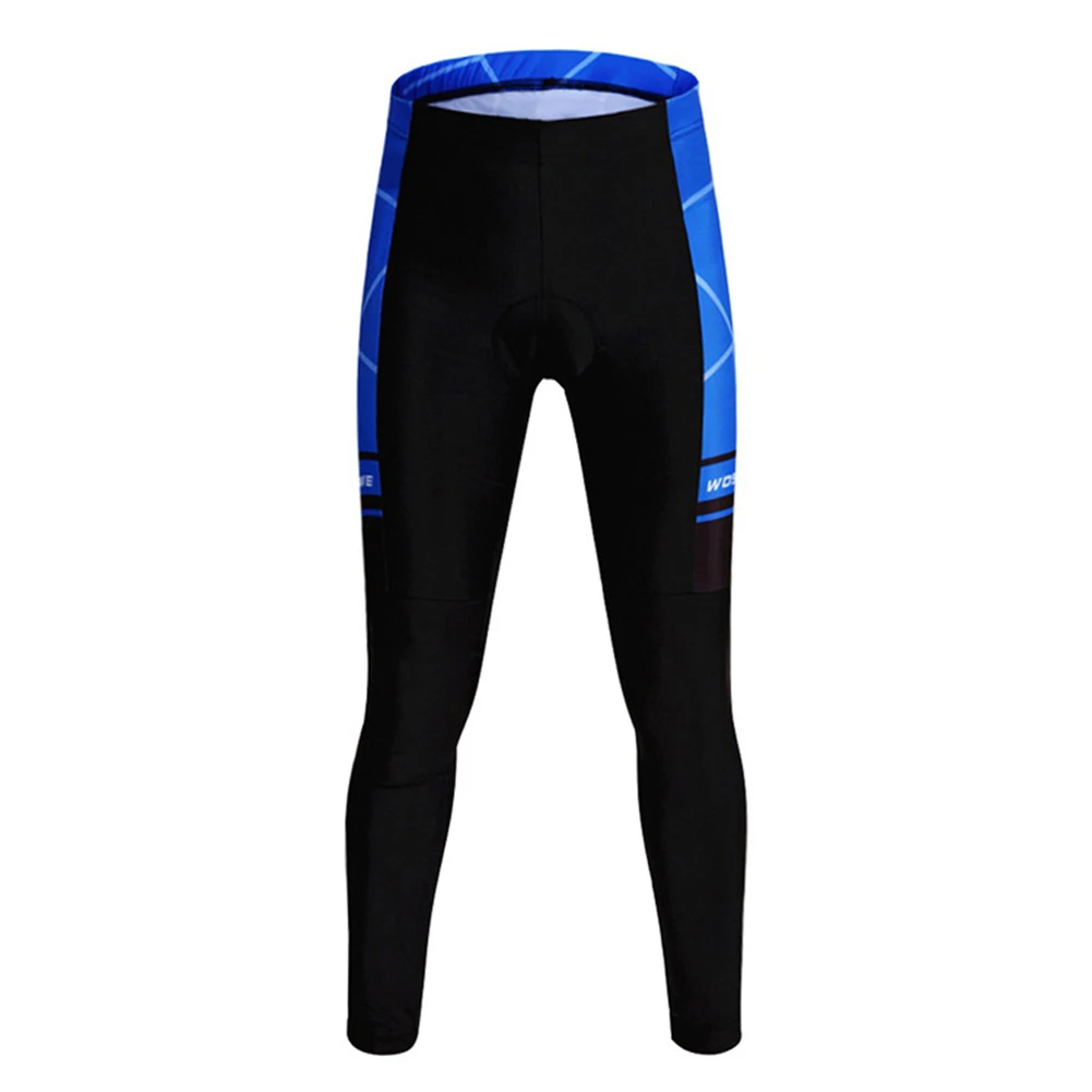 

WOSAWE Cycling Long Pants Gel Padded Wind Cold Proof Outdoor Sport Trousers MTB Pants, BC189 Black+blue