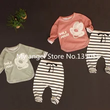 Розничная, новинка года, летний стильный флисовый спортивный костюм с Минни и Микки для маленьких мальчиков и девочек на весну и осень, костюм для отдыха