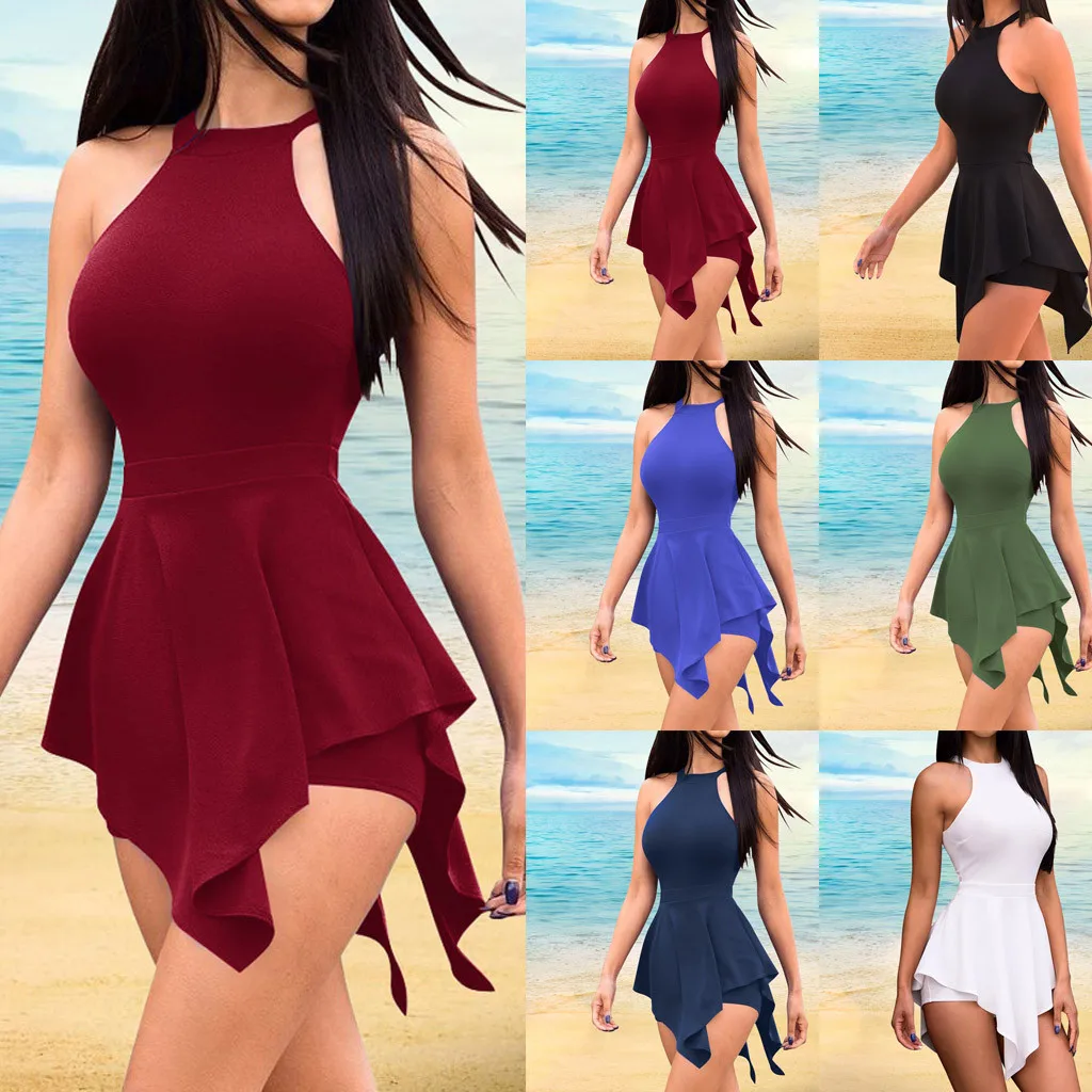

O-Neck Zippe rompers jumpsuit shorts Solid Irregular Sleeveless Jumpsuit Shorts Romper Bodysuit Trousers combinaison femme#35