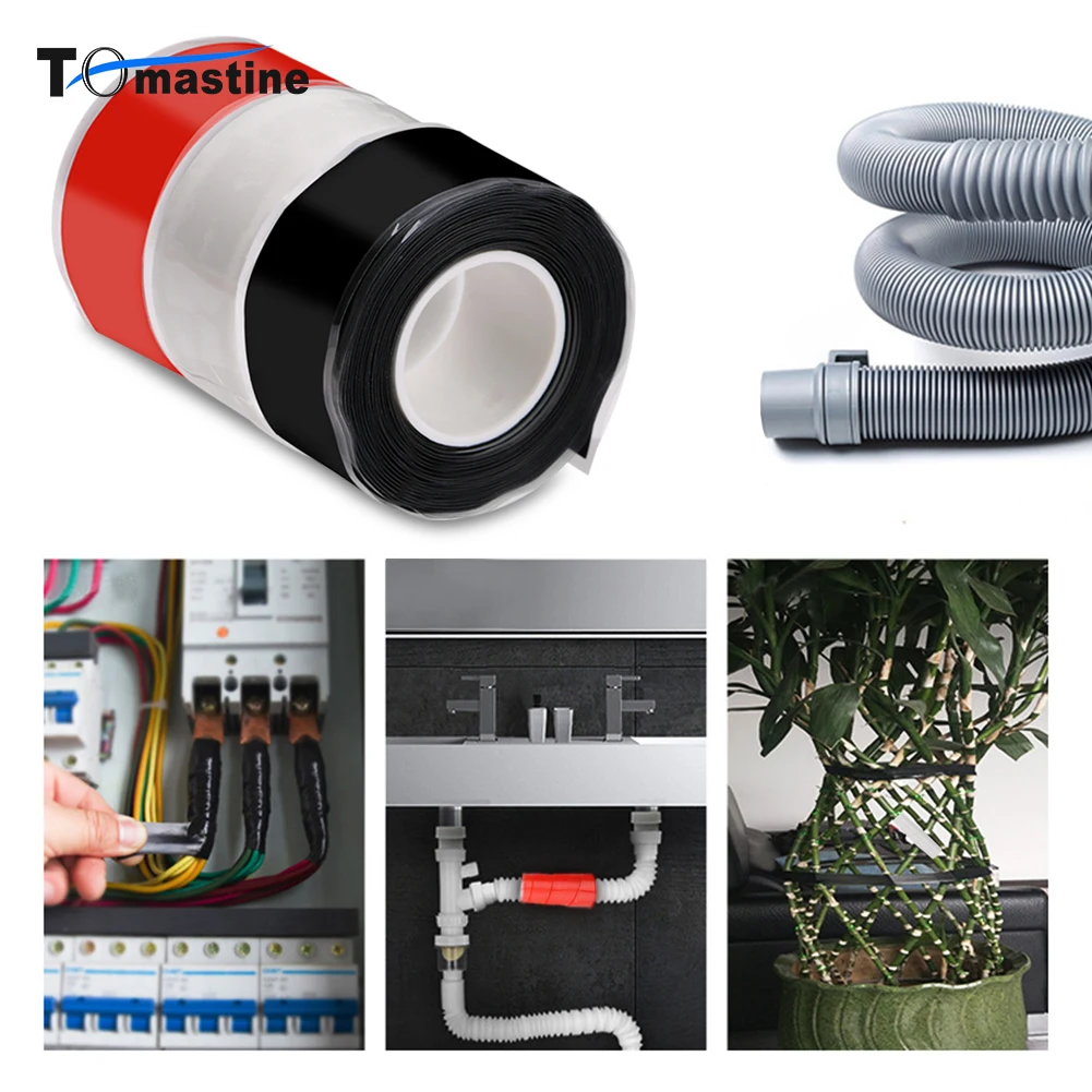 

Multi-purpose Self-adhesive Strong Black Rubber Silicone Repair Waterproof Bonding Tape Rescue Self Fusing Wire