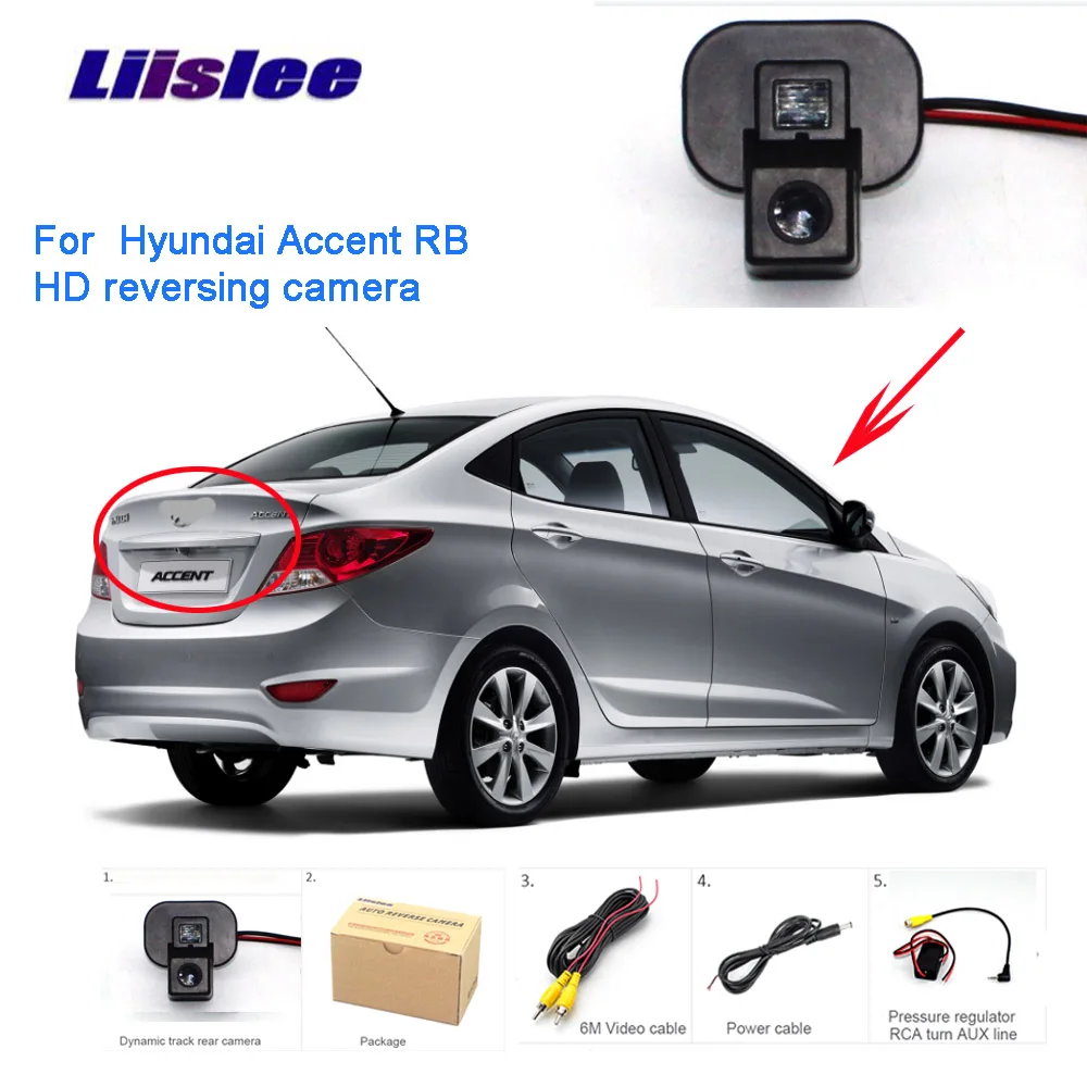 Liislee автомобиля камера для hyundai Accent RB 2010~ заднего вида Резервное копирование Обратный Парковка CAM водонепроница