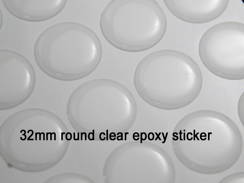 

32mm Round Clear Epoxy Seals for Jewelry Samples 3D Effect DIY Crafts Easy Sealer Gloss Cover Making Jewelry Accessories