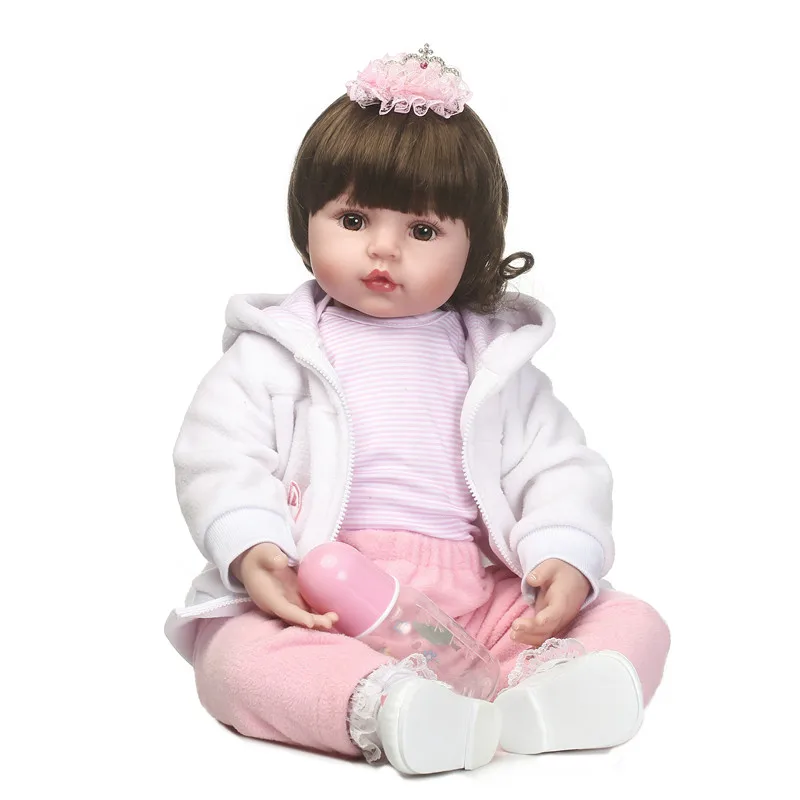 

58cm Silicone Reborn Baby Dolls Baby Alive Realistic Bonecas Bebe Lifelike Real Girl Doll modeling Reborn Birthday Christmas