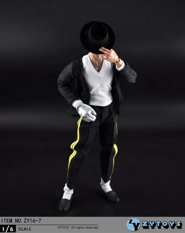 16 Scale male Figure Accessory clothes Michael Jackson billie jean suit for 12" Action figure