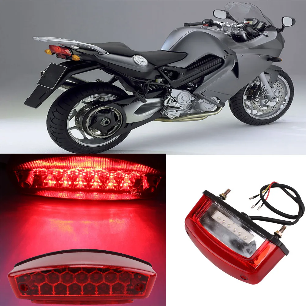

Universal Motorcycle LED Brake Tail Light Turn Signal Blinkers License Plate Lamp 12V LED New Flashers Motorcycle Parts Lighting