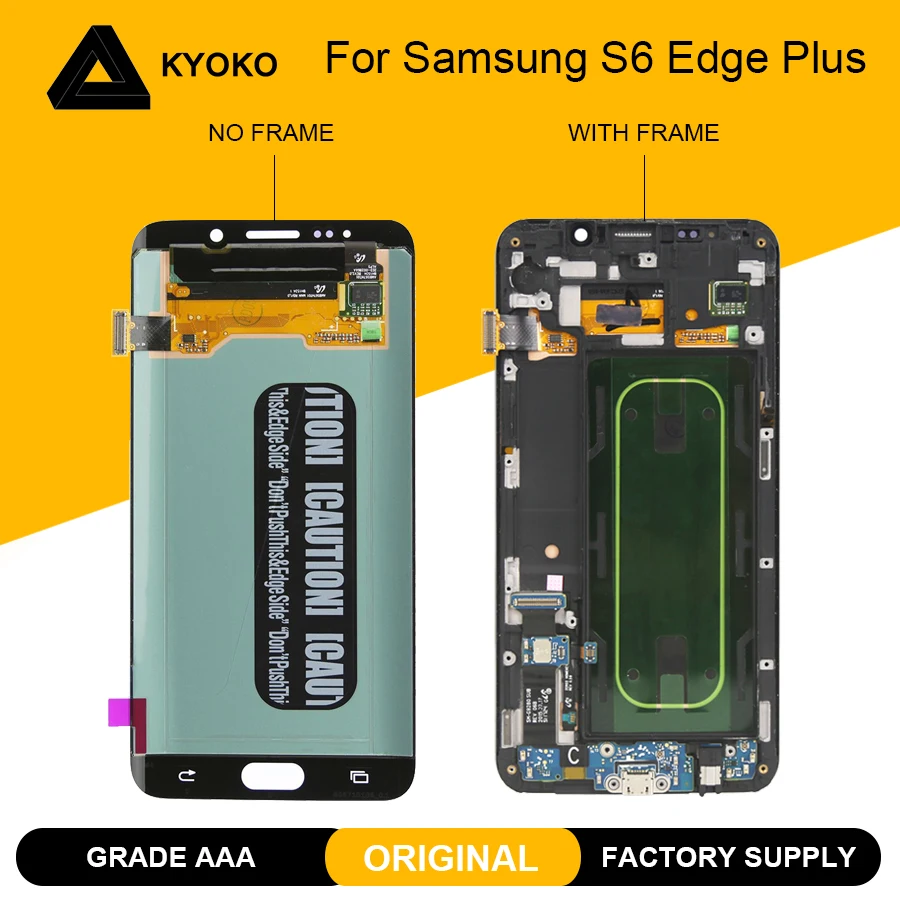 

Original 5.7 '' SUPER AMOLED Display For Samsung S6 Edge Plus LCD G925 G925I G925F Touch Screen Digitizer Assembly Replacement