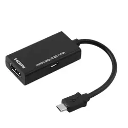 Дисплей порты и разъёмы Micro USB к HDMI Кабельный адаптер-переходник черный 12 см портативный свет вес простота в использовании