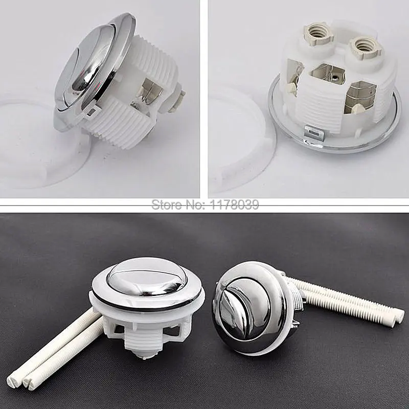 toilet water tank ABS plastic Round double button,Toilet Push Buttons Suitable for water tank cover hole 58-67mm,J17331