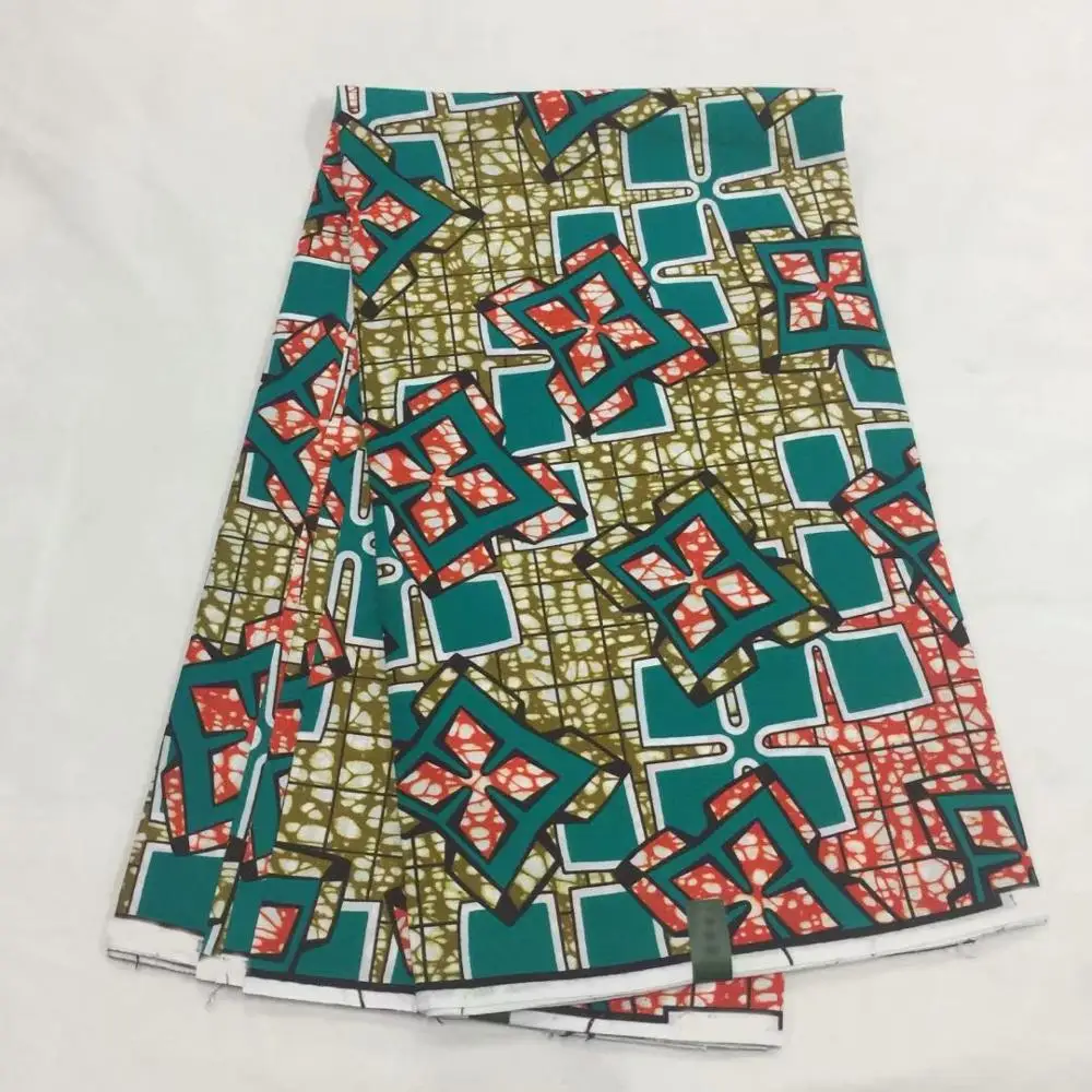

2019 hot sale african veritable wax block prints fabric 100 % cotton materials 6yard java wax printed fabric for clothes!OT-4309