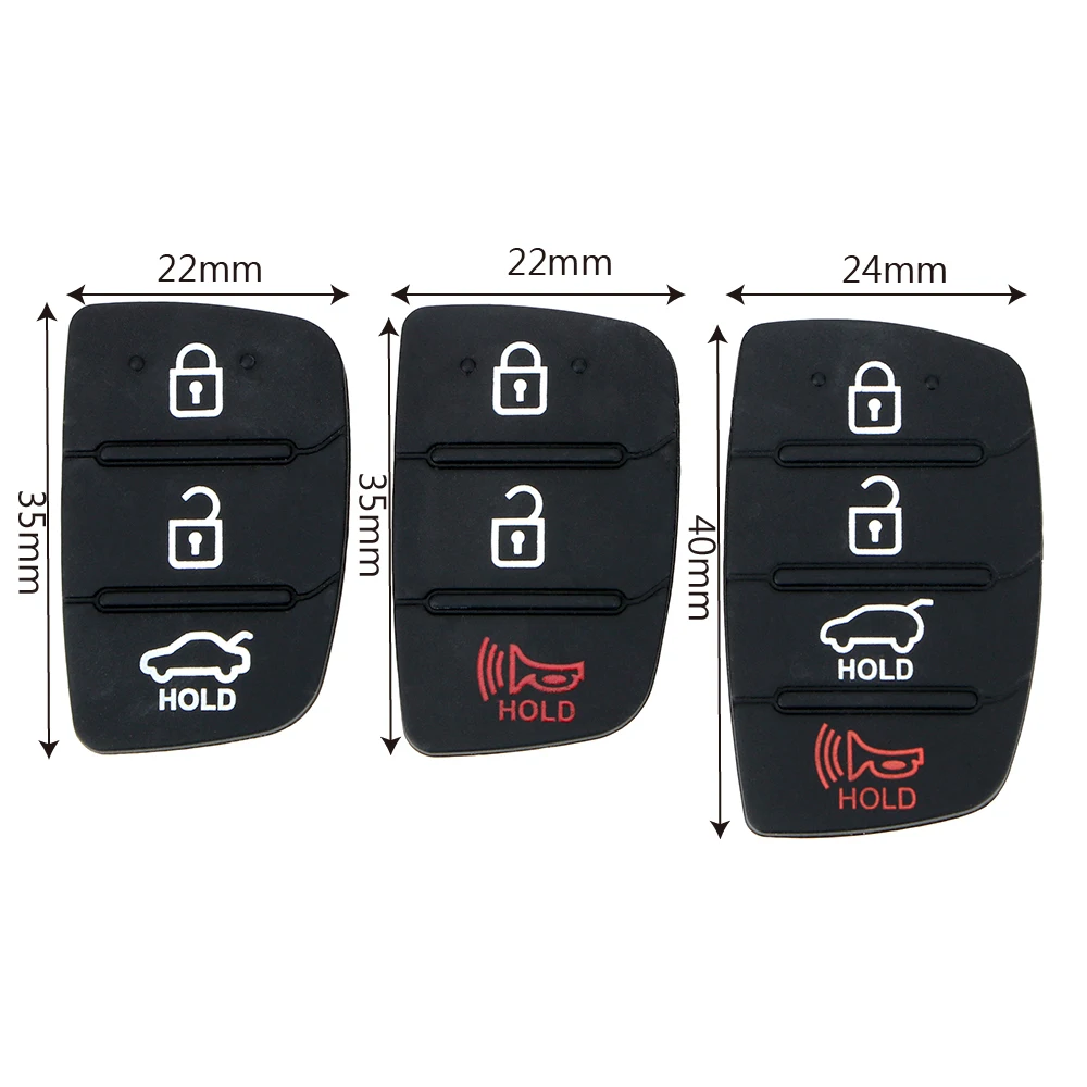 LEEPEE 3 4 кнопки ключи резиновый кнопочный коврик для Hyundai Ix35 Ix45 дистанционный ключ