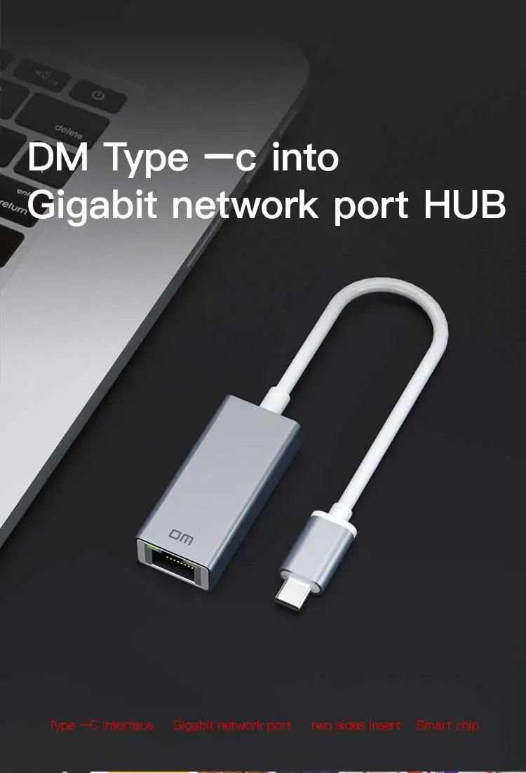 Тип C к RJ45 ethernet порт концентратор CHB017 нет необходимости драйвера Поддержка mac и windows