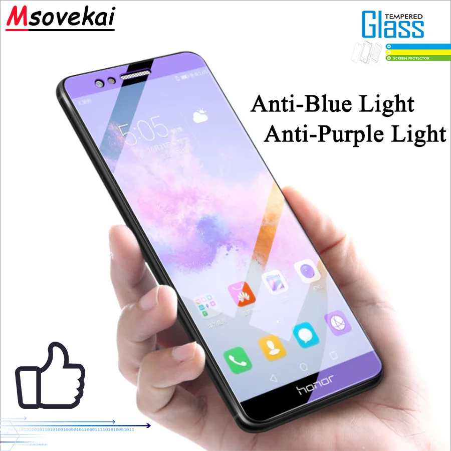 Закаленное стекло с защитой от синего фиолетового света для Huawei P30 Lite Nova 4e Honor 10 9