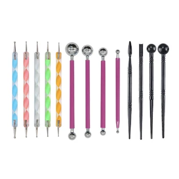 

13Pcs Dot Painting Tool Ball Stylus for DIY Craft Rock Painting Pottery Ceramics Carving Polymer Clay Modeling Embossing Pattern