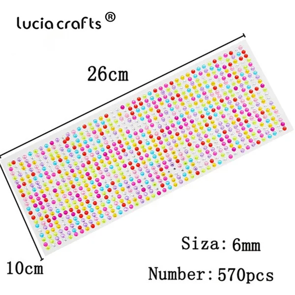 Распродажа Lucia crafts 3/4/5/6/8 мм можно выбрать самоклеющиеся красочный камень наклейки со стразами принадлежности для скрапбукинга «сделай сам» C0804 - Цвет: 6mm  1 sheet