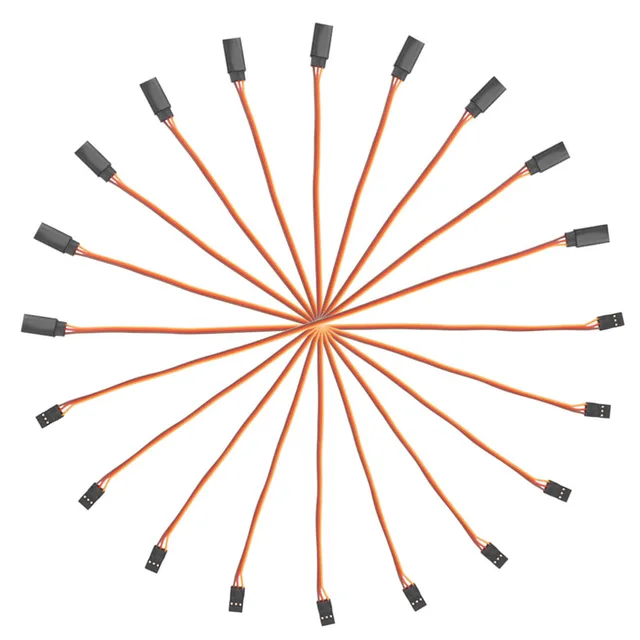 10Pcs 150 / 200 / 300 / 500mm Servo Extension Lead Wire Cable For RC Futaba JR Male to Female 30cm 2