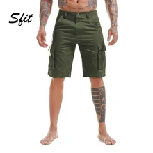 Sfit мужские летние пляжные шорты в повседневном стиле свободные мульти-карманные рабочие шорты большие камуфляжные военный комбинезон хип-хоп карго шорты