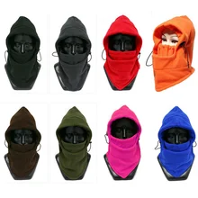 Мужская и женская Ветрозащитная Балаклава, маска для катания на коньках, теплая шапка для шеи, флисовая уличная Кепка HATCS0549