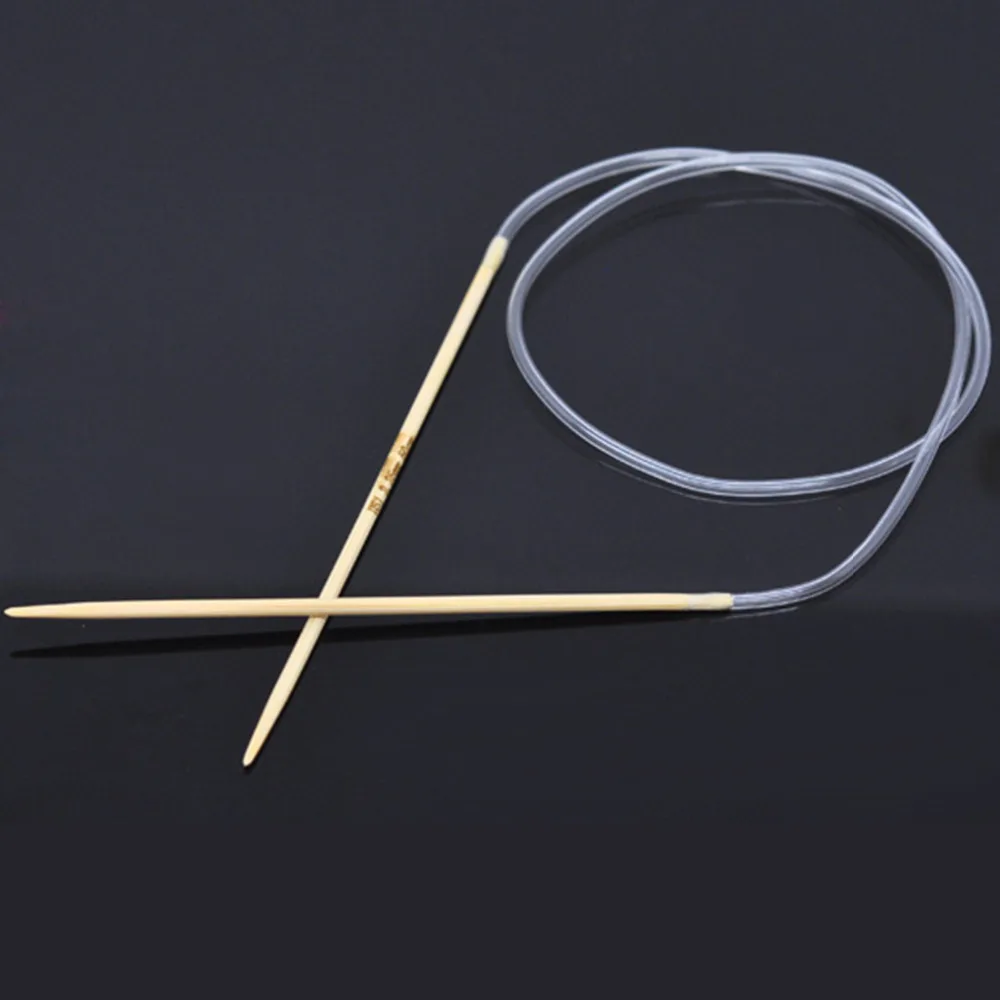 1 пара бамбуковых круглых вязальных игл 50 см (размер США 1/2 25 мм)|needles knitting|circular bamboo