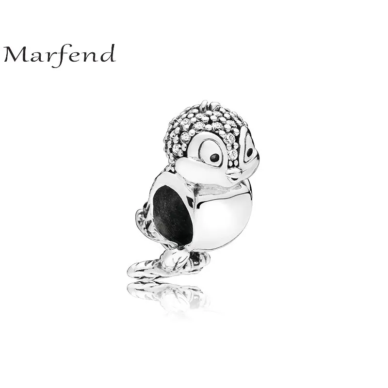 

Marfend 2018 NEW Snow White Bird Charm 925 Sterling Silver Bead Fit Original Marfend bracelet Bangle charm DIY jewelry