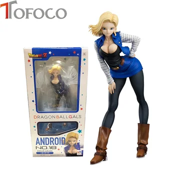 

TOFOCO 19cm Dragon ball sexy Android 18 lazuli Action figure toys collection doll Christmas gift
