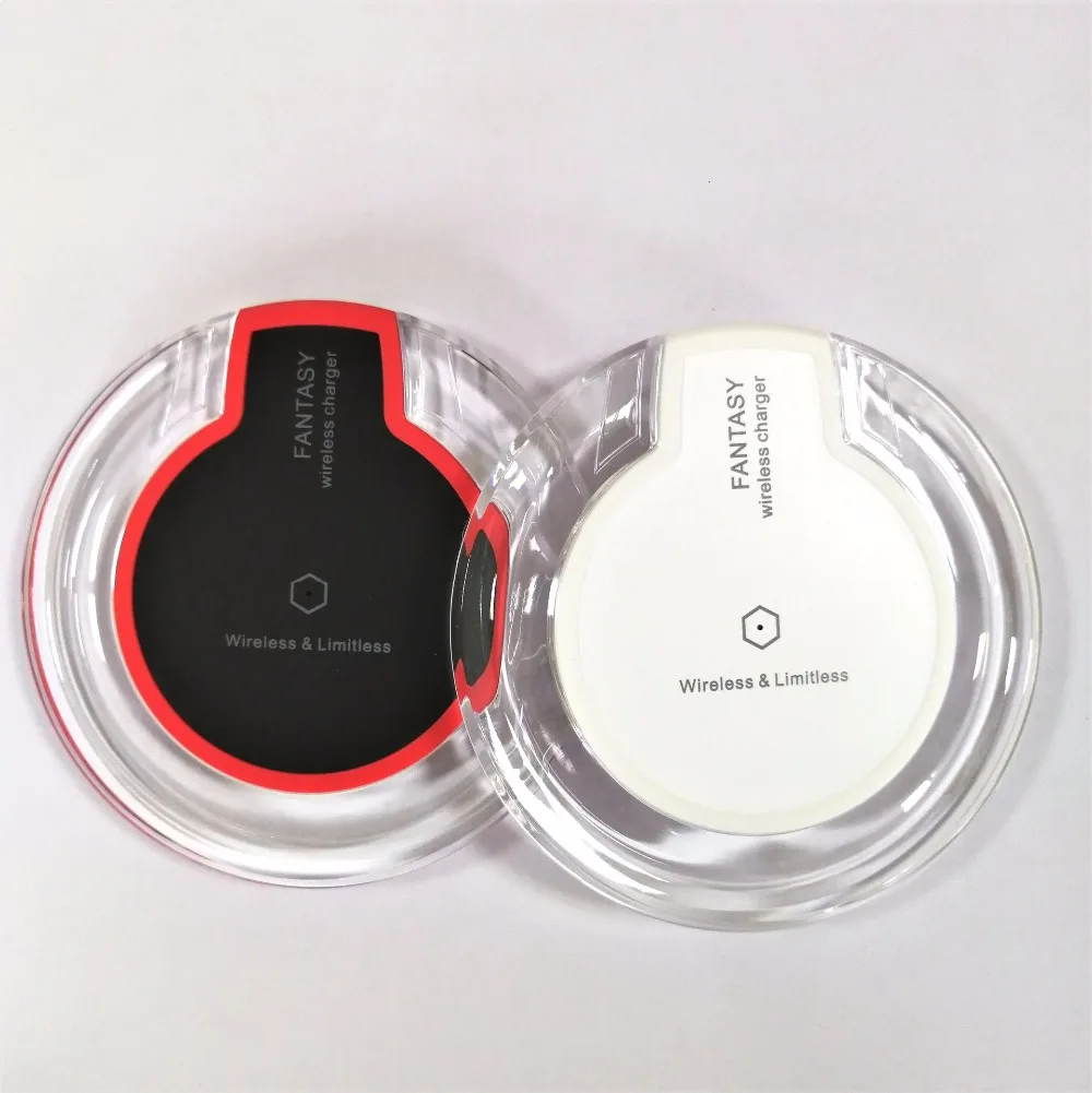 

100pcs New Ultra-Thin K9 Wireless Charger For iPhone X/XS Max XR 8 Plus Visible Element for S8 S9 Plus Note 9